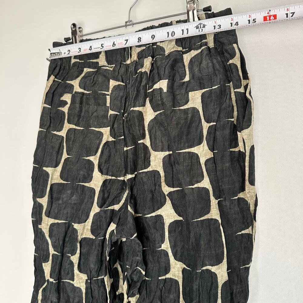 NWT Souvenir Silk Cotton Small Pantalone Sabbia/Nero Tan Black Dress Pant Small - Picture 8 of 16